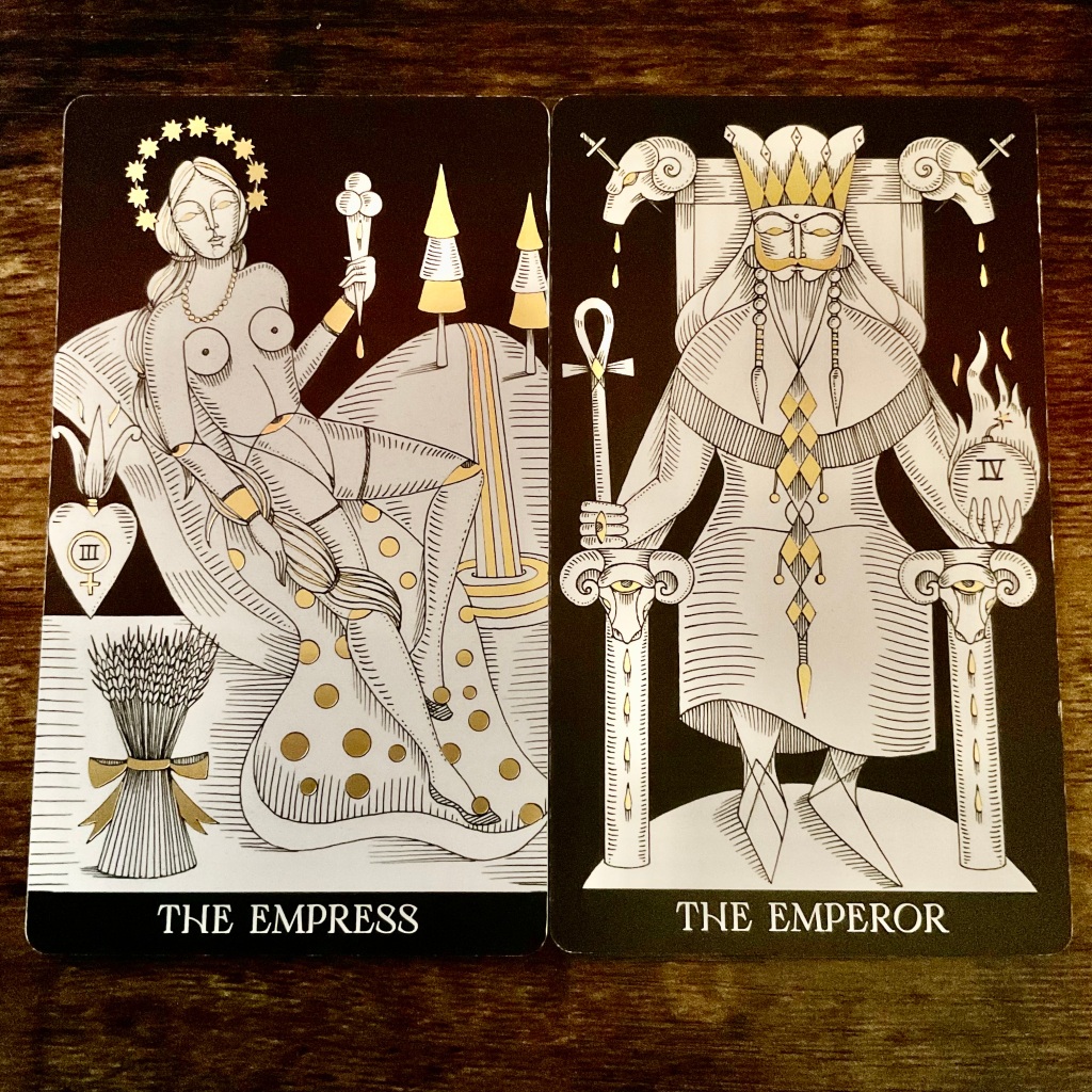 The Empress and The Emperor from the Symbolic Soul Tarot